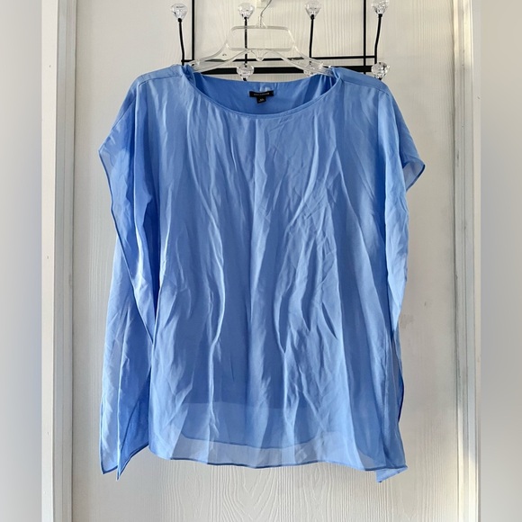 Ann Taylor Tops - Ann Taylor Light Blue Sheer Blouse